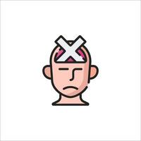 A man with a cross on his head vector