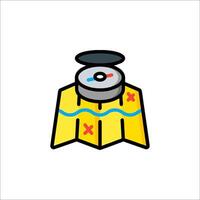 A yellow and black object with a disc on top vector