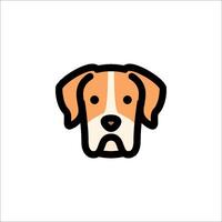 A dog head icon on a white background vector