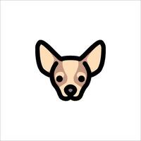 A chihuahua dog icon on a white background vector