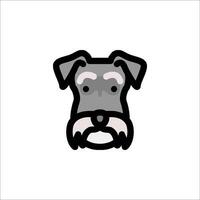 A dog head icon in a flat style vector