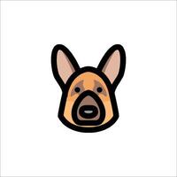 A german shepherd dog head icon on a white background vector