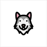 A dog head with a smile on it's face vector