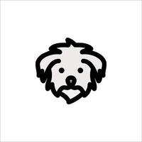 A dog head icon on a white background vector
