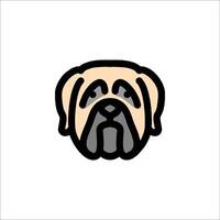A dog head icon on a white background vector