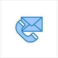 A telephone and an envelope icon vector