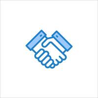 A handshake icon on a white background vector