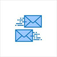Two mail envelopes with a line icon vector