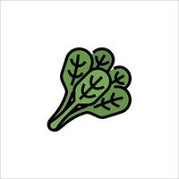 A green vegetable icon on a white background vector