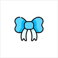 A blue bow with a white bow on it vector