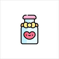 A bottle with a heart on it vector