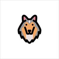 A dog head icon on a white background vector