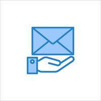 Mail envelope icon, line icon, illustration vector