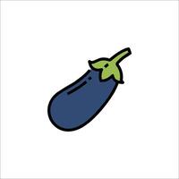 An eggplant icon on a white background vector