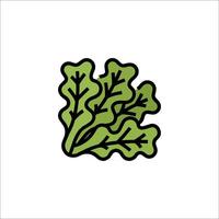 A green leafy vegetable icon on a white background vector