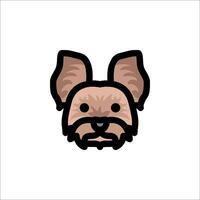 A dog head icon on a white background vector