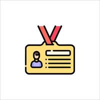 Id badge icon illustration vector