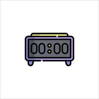 An alarm clock icon on a white background vector