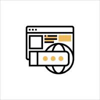 A web page with a mouse and a mouse pad vector