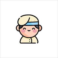 A cartoon chef character with a hat on vector