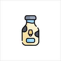 A bottle of milk with a blue lid on it vector