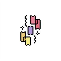 A colorful line drawing of a ribbon vector