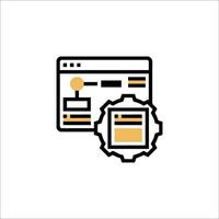 A web page with a clock icon vector