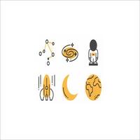 A set of icons depicting various objects vector