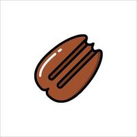 A pecan nut icon on a white background vector