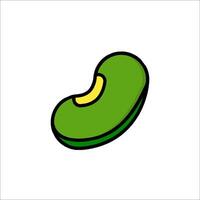 A green bean icon on a white background vector