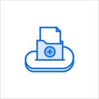 A cloud with a file icon vector