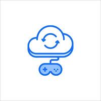 A cloud with a game controller icon vector
