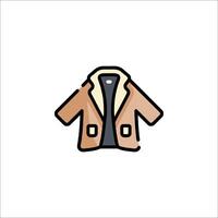 A coat icon in a flat style vector
