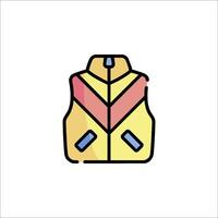 A vest with a blue and yellow color scheme vector