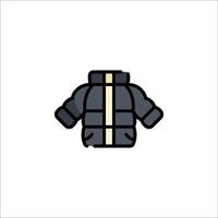 A black jacket with a yellow zipper on it vector