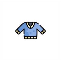 A sweater icon in a flat style vector
