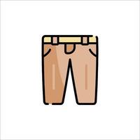 A pair of pants icon in a flat style vector