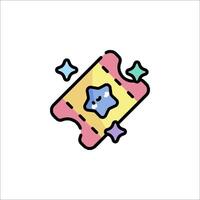 A colorful candy bar icon with stars vector
