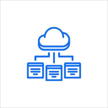 Cloud computing icon line icon vector