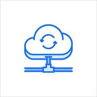 Cloud computing icon illustration vector