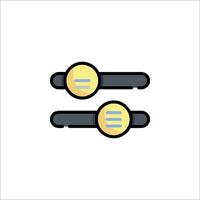 Two yellow and blue buttons on a white background vector