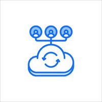 Cloud computing icon illustration vector