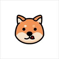 A cartoon dog with a tongue sticking out vector