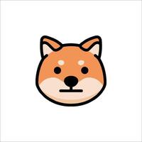 A cartoon dog face with a white background vector