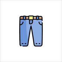 A blue jeans icon on a white background vector