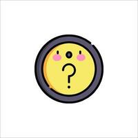 A yellow clock with a question mark on it vector