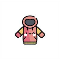 An astronaut hoodie with a heart on it vector