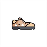 A shoe icon with a smiley face on it vector
