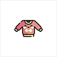 A pink sweater with a smiley face on it vector