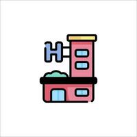 A building with a sign that says h vector